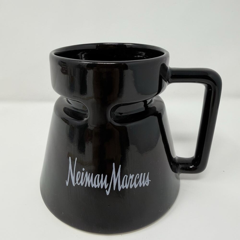 Hotjo Neiman Marcus Mug Black Wide Bottom Anti Spill Slip Resistant Coffee Cup